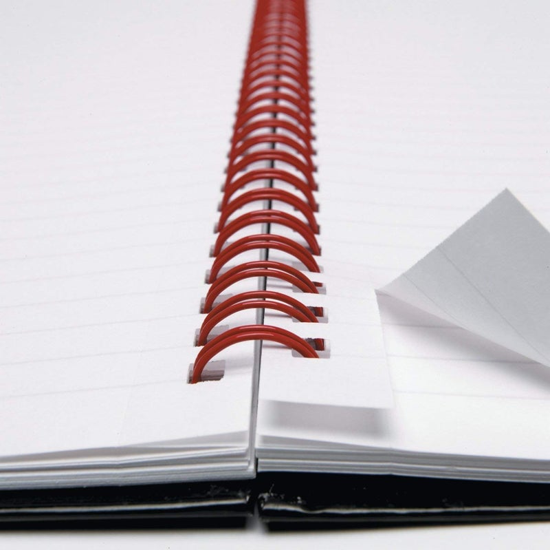 Black n' Red Twin Wire Hardcover Notebook, 11" x 8-1/2", Black/Red, 70 Ruled Sheets, Sold as 5 Pack (K67030) - Image 5